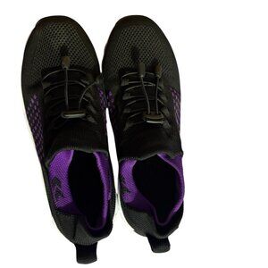 Black & Purple Athletic Sneakers – Lightweight Running Shoes